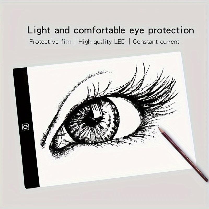 LED Drawing Copy Board Light Up Creativity 3 Level Dimmable Night Light Note Pad