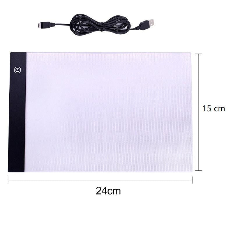 LED Drawing Copy Board Light Up Creativity 3 Level Dimmable Night Light Note Pad