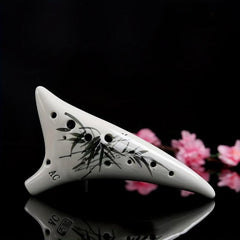 12 Hole Ocarina Perfect Birthday Gift for Music Ink Painting