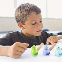 Wooden Bird Shaped Whistle Toy for Kids