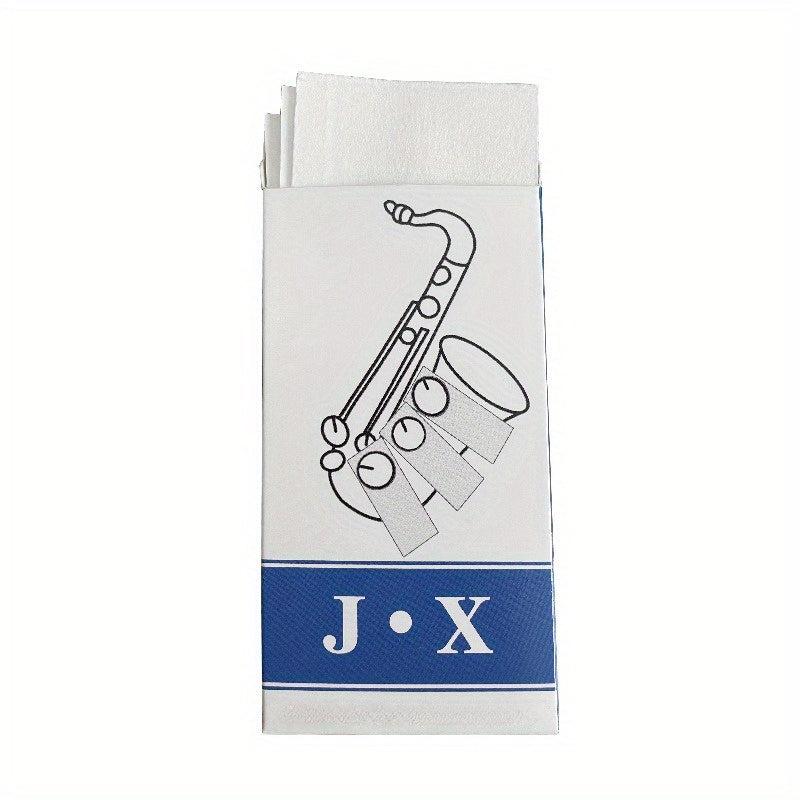 100pcs Saxophone Pad Absorbent Paper Woodwind Instrument Cleaning Care