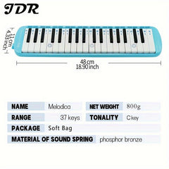 JDR 37 Keys Melodica Keyboard Musical Instrument With Soft Bag