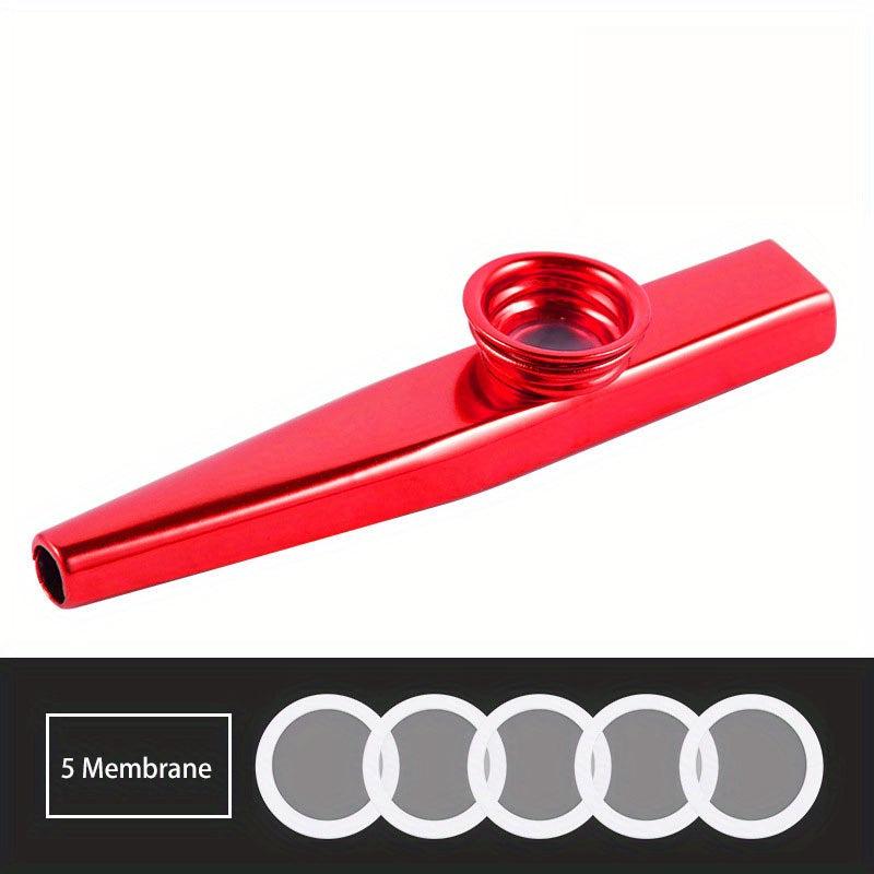 Metal Kazoos With 5 Extra Membranes - Easy to Learn Musical Instruments