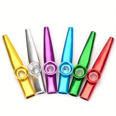 Metal Kazoos With 5 Extra Membranes - Easy to Learn Musical Instruments