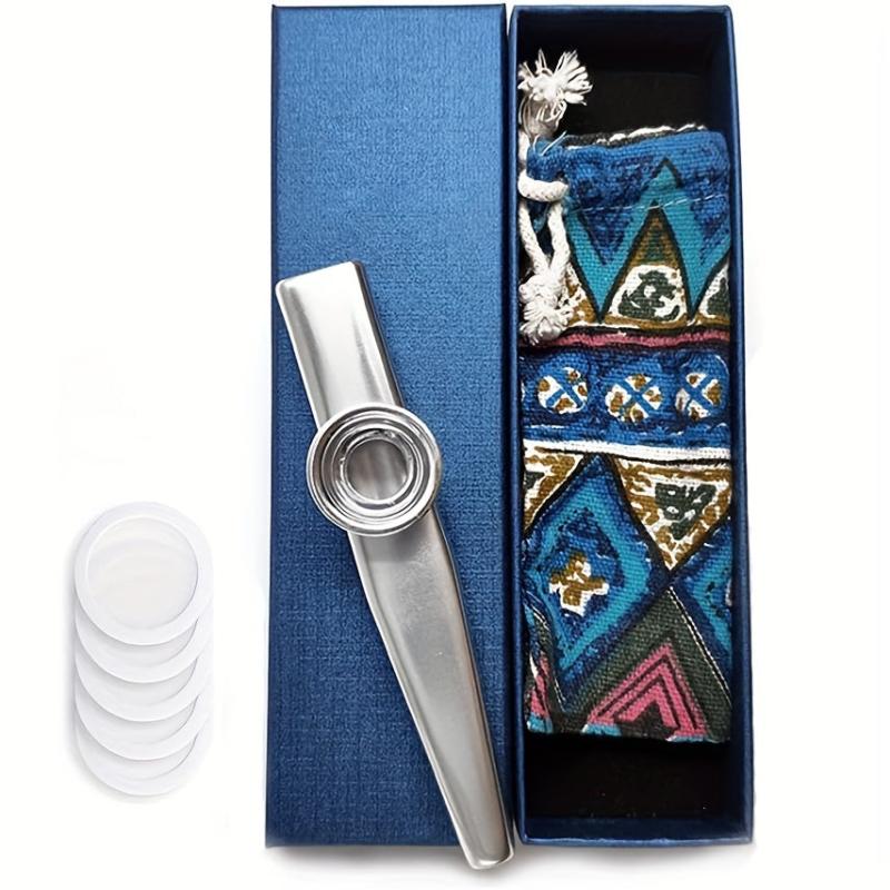 Aluminum Kazoo With Membranes Mini Musical Instrument Silvery