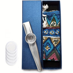 Aluminum Kazoo With Membranes Mini Musical Instrument Silvery
