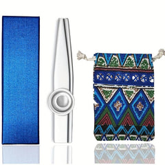 Aluminum Kazoo With Membranes Mini Musical Instrument Silvery