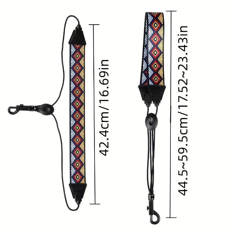 Colorful Saxophone Neck Strap Polyester Wear resistant Saxophone Strap