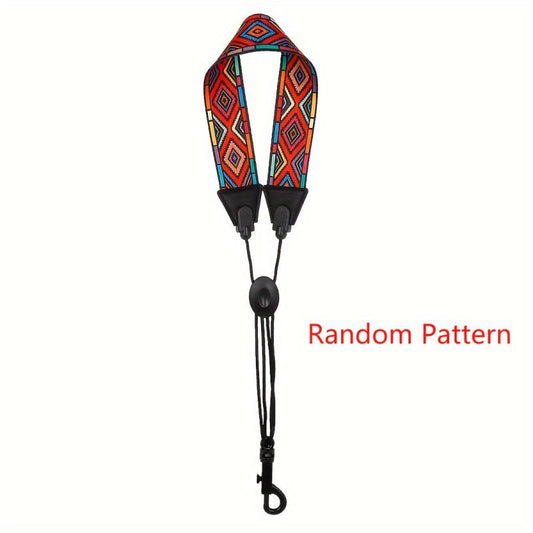 Colorful Saxophone Neck Strap Polyester Wear resistant Saxophone Strap