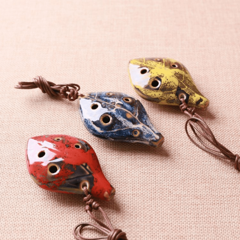 Ancient Style 6-Hole Ocarina with Sheet Music & Lanyard
