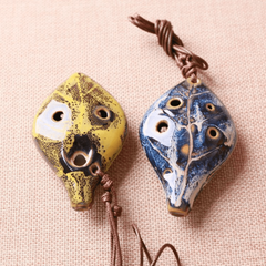 Ancient Style 6-Hole Ocarina with Sheet Music & Lanyard