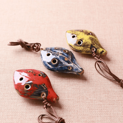 Ancient Style 6-Hole Ocarina with Sheet Music & Lanyard