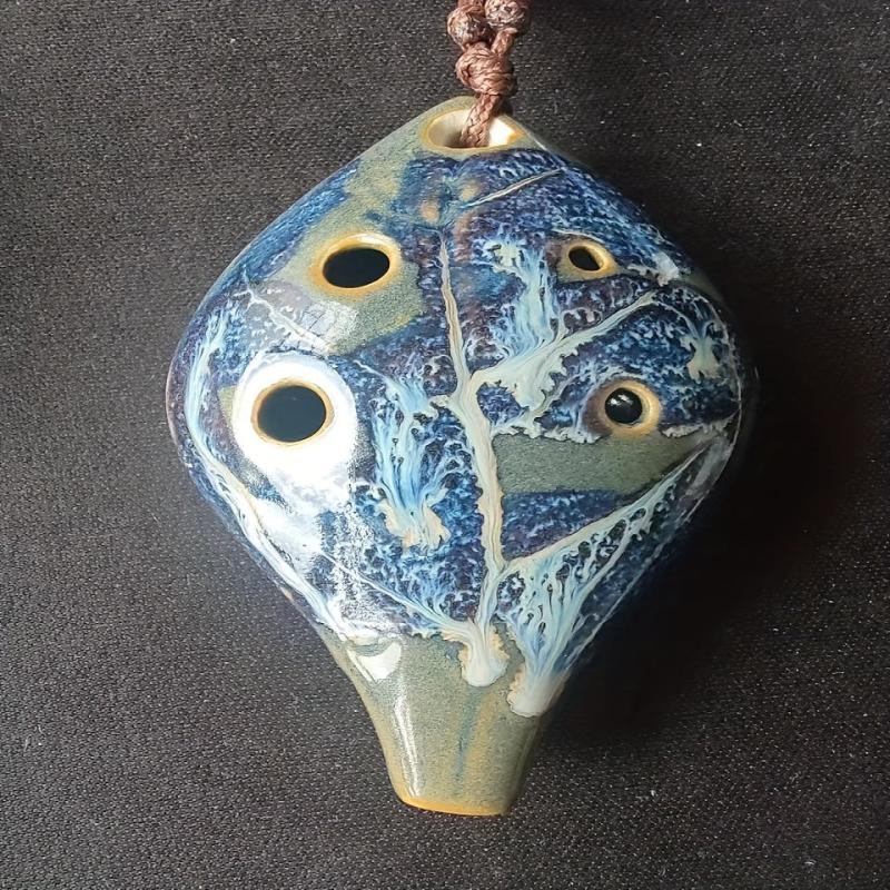 Ancient Style 6-Hole Ocarina with Sheet Music & Lanyard
