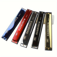 Beginner Harmonica 24 Holes Metal Organ Musical Instrument Harp Harmonium