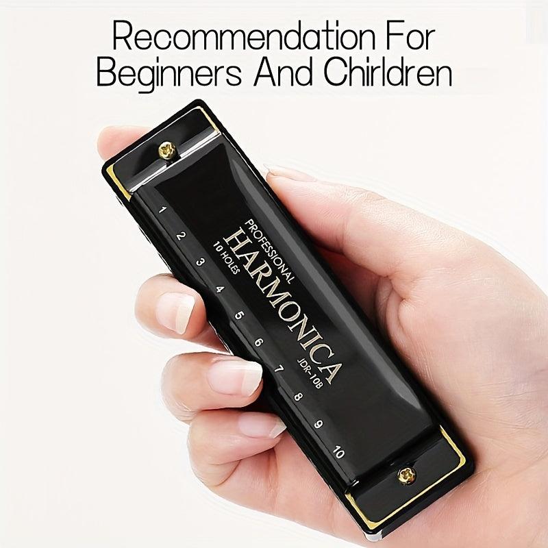 Professional Blues Harmonica 10 Holes C Key Blues Harp Bundle