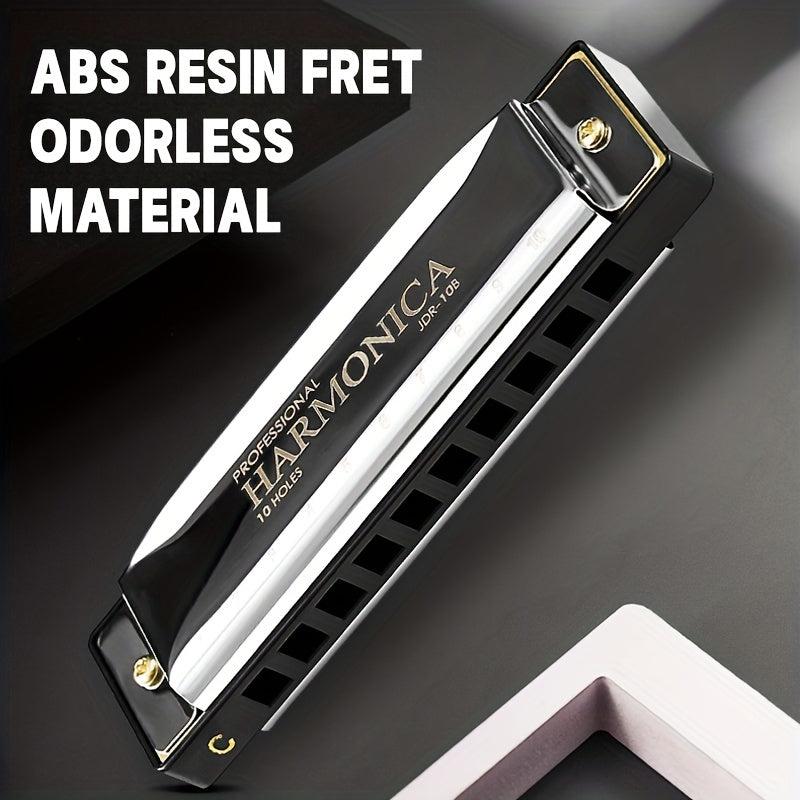 Professional Blues Harmonica 10 Holes C Key Blues Harp Bundle