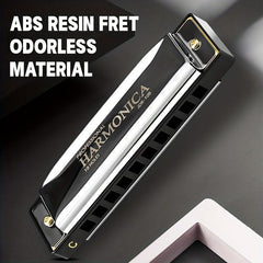 Professional Blues Harmonica 10 Holes C Key Blues Harp Bundle