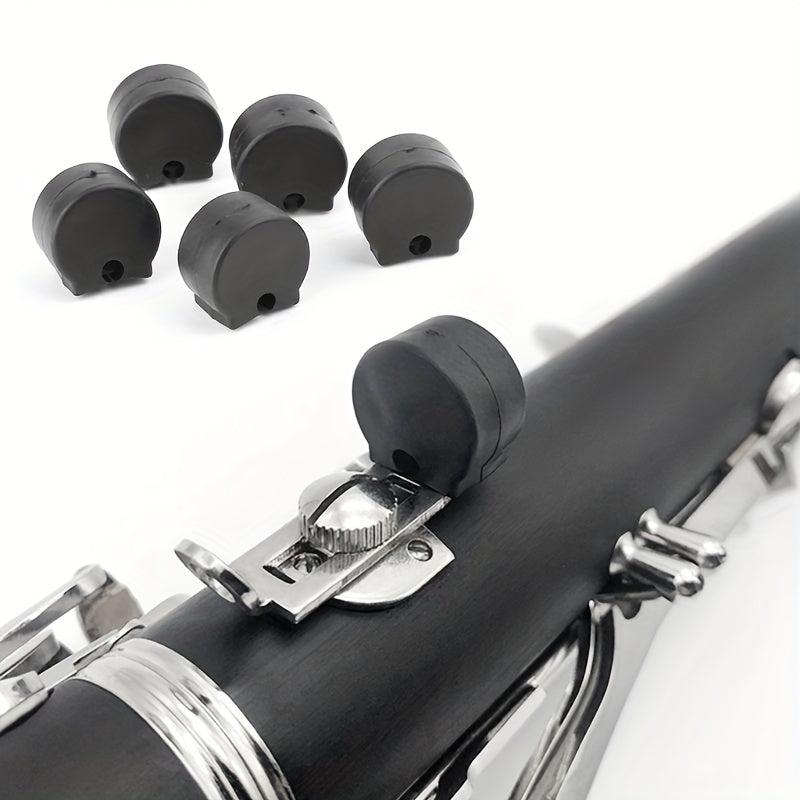 5pcs Rubber Clarinet Finger Cushions with Thumb Rest for Comfortable Playing