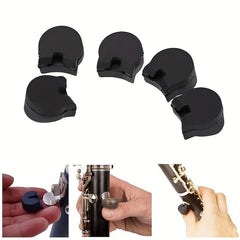 5pcs Rubber Clarinet Finger Cushions with Thumb Rest for Comfortable Playing