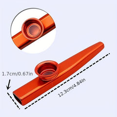 2 Pcs Metal Kazoo Mouthpiece Playing Instrument Random Colors