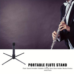 Flute Stand Ergonomic Portable Foldable Clarinet Rest Rack Holder