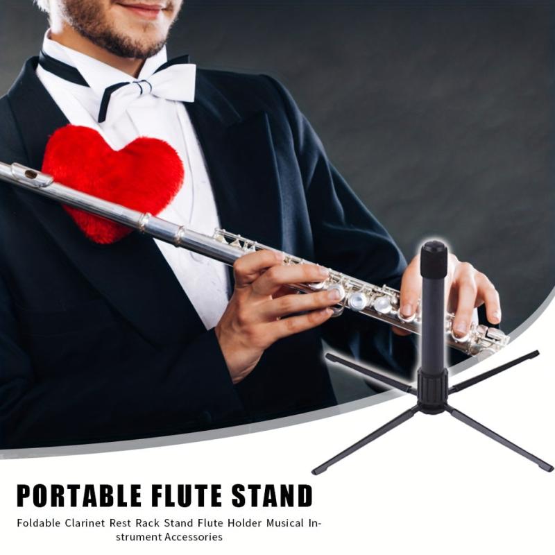 Flute Stand Ergonomic Portable Foldable Clarinet Rest Rack Holder
