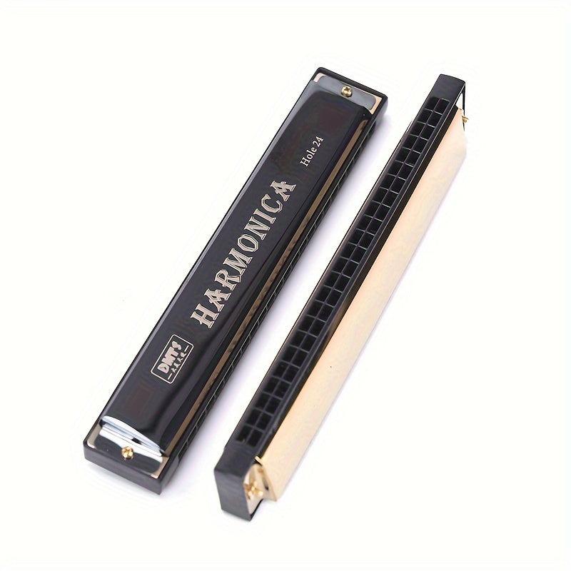 24 Holes Key Of C Tremolo Harmonica Mouth Organ Double Row Blues