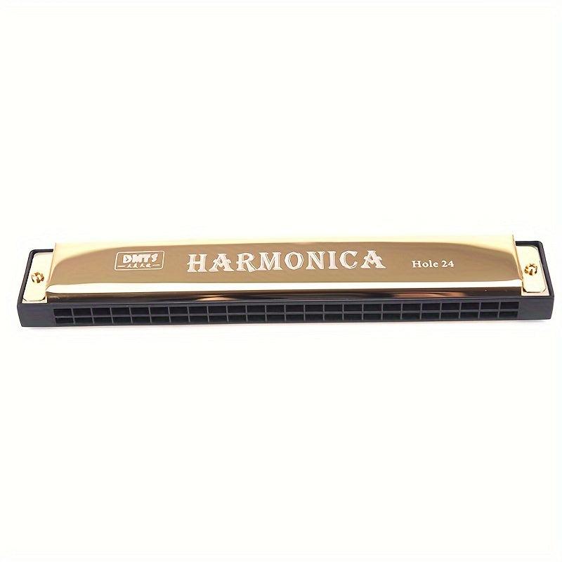24 Holes Key Of C Tremolo Harmonica Mouth Organ Double Row Blues