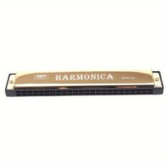 24 Holes Key Of C Tremolo Harmonica Mouth Organ Double Row Blues