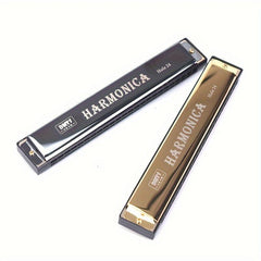 24 Holes Key Of C Tremolo Harmonica Mouth Organ Double Row Blues