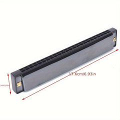 24 Holes Key Of C Tremolo Harmonica Mouth Organ Double Row Blues
