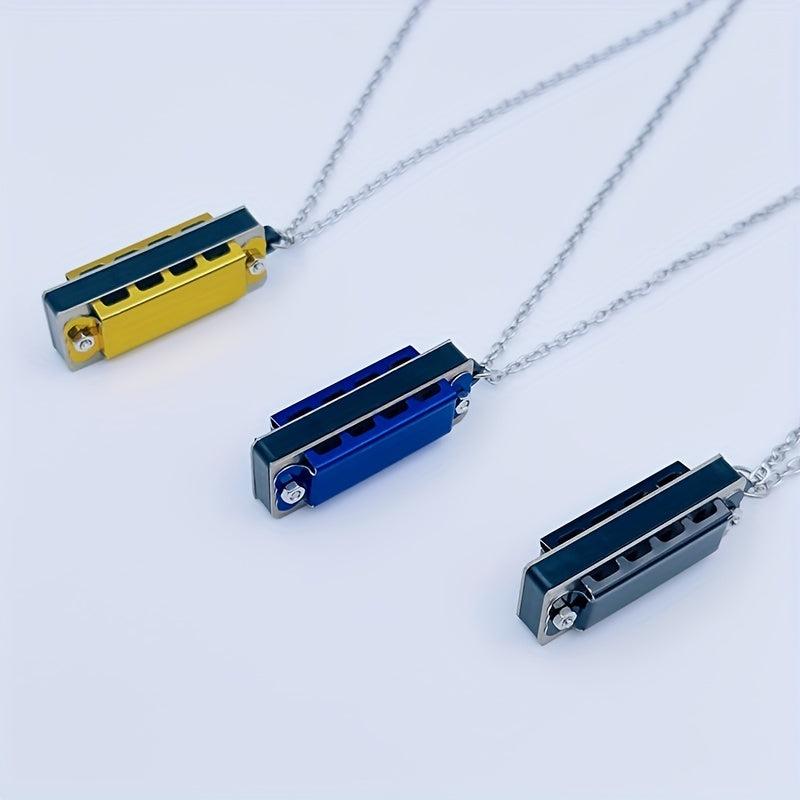 Mini Harmonica 4 hole 8 note Necklace Small Harmonica Can Play Songs