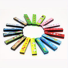 Wooden Harmonica Music Teaching Aid 16 Hole Professional Instrument
