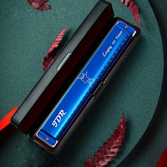 C Tune 24 Hole Harmonica for Beginners - Double Reed Instrument for Adults & Chi