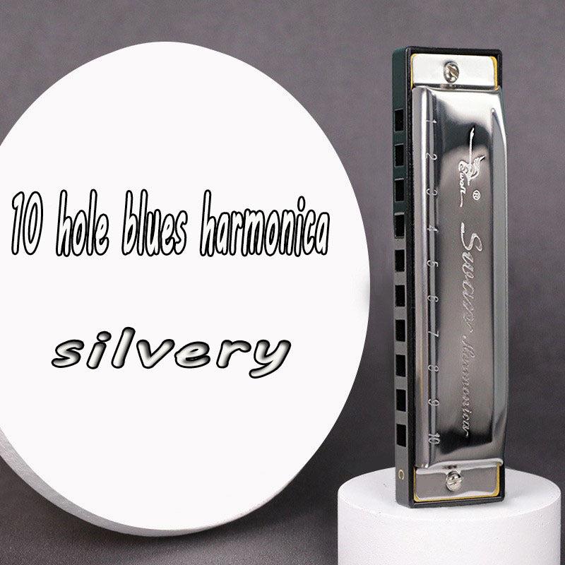10 Hole Blues Harmonica in C Key