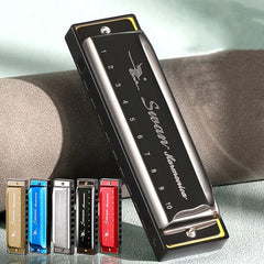 10 Hole Blues Harmonica in C Key