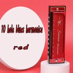 10 Hole Blues Harmonica in C Key