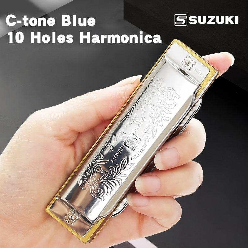 C Tune Blues 10 hole Harmonica Ten hole Blues Beginner Adult Students