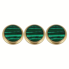 3pcs Golden Plated Trumpet Finger Buckle with Green Stone Key