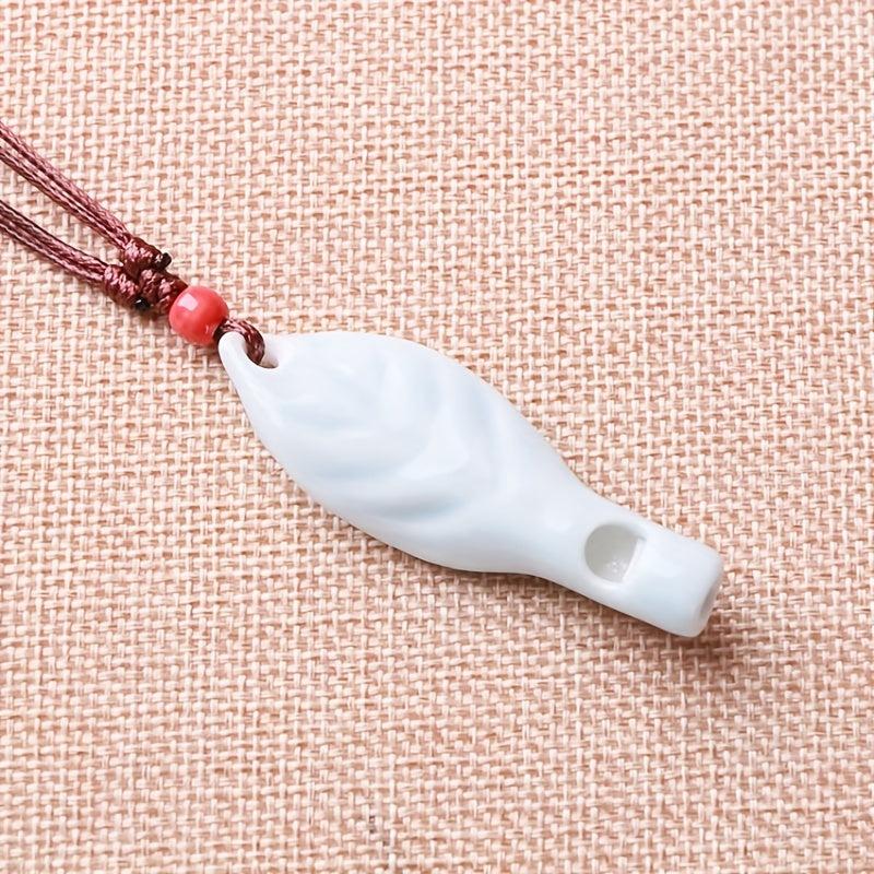 Ceramic Whistle Leaf Style 2pcs