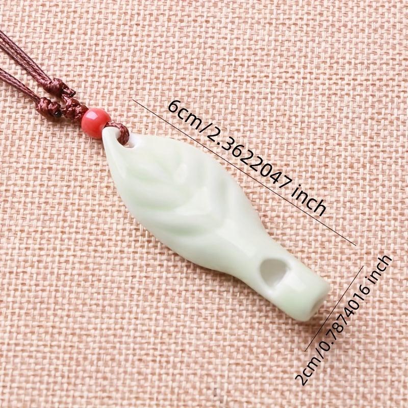 Ceramic Whistle Leaf Style 2pcs
