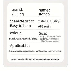 Zuka Flute with Kazoo - Easy to Learn Instrument Set