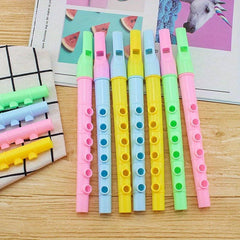 3pcs 6 Hole Vertical Flute Puzzle Music Performance Blowing Plastic Flute
