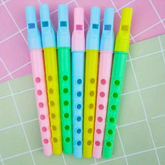 3pcs 6 Hole Vertical Flute Puzzle Music Performance Blowing Plastic Flute