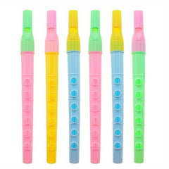 3pcs 6 Hole Vertical Flute Puzzle Music Performance Blowing Plastic Flute