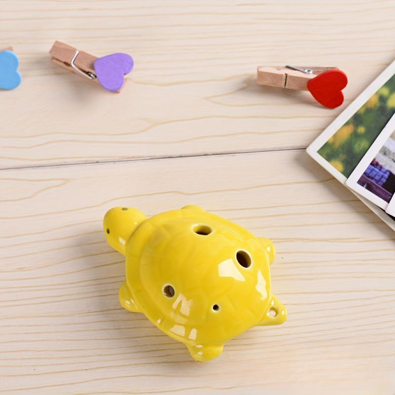 Mini Turtle Shaped Ceramic Flute Ocarina 6 Hole with Lanyard