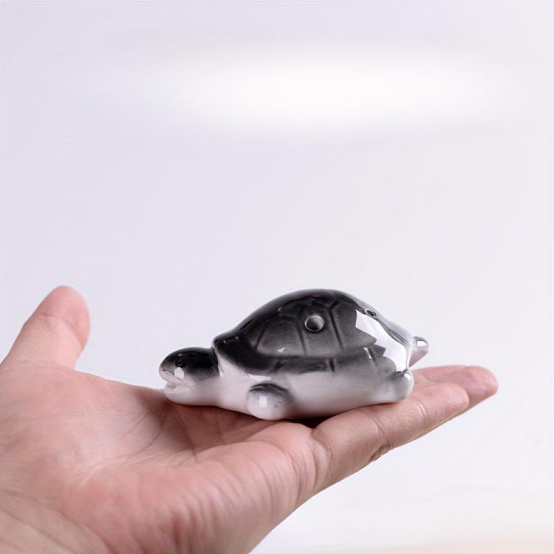 Mini Turtle Shaped Ceramic Flute Ocarina 6 Hole with Lanyard
