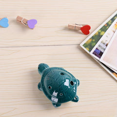 Mini Turtle Shaped Ceramic Flute Ocarina 6 Hole with Lanyard