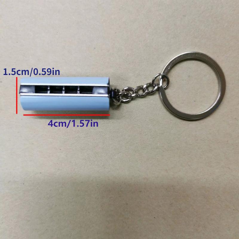 Mini 8 Tone 4 Holes Harmonica Keychain Educational Toy
