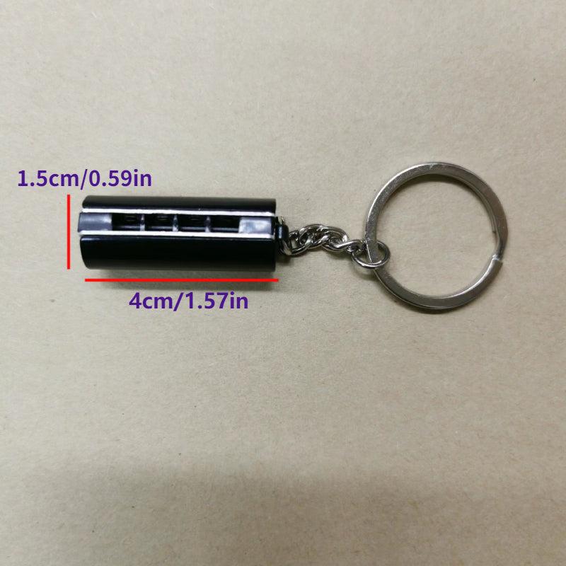 Mini 8 Tone 4 Holes Harmonica Keychain Educational Toy